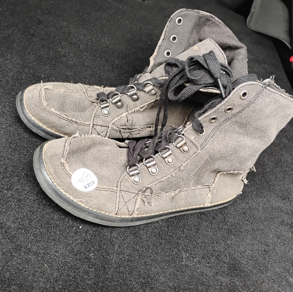 Gray High-Top Sneakers